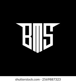 BMS letter logo design with white background in illustrator, vector logo modern alphabet font overlap style, calligraphy designs for logo, Poster, Invitation, etc.