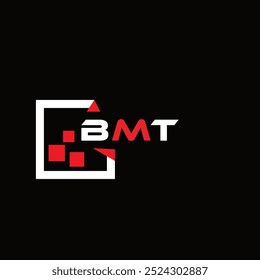 Logotipo de letra criativa minimalista da BMT. BMT vetor exclusivo iniciais alfabeto letra logotipo design
