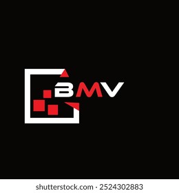 BMV creative minimalist letter logo. BMV unique vector initials alphabet letter logo design

