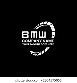 BMW Brief Logo kreatives Design mit Vektorgrafik, BMW einfaches und modernes Logo. BMW luxuriöses Alphabet-Design  