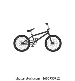 Icono aislado en bicicleta BMX sobre fondo blanco. Ilustración vectorial.