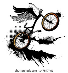 Bmx bicycle grunge background