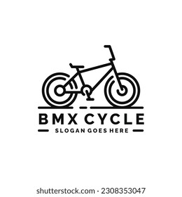 Bmx bicycle logo design vector illustration