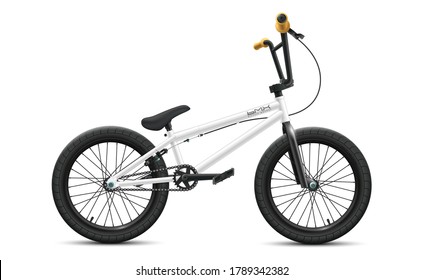 BMX bicycle mockup -  right side view. Vector illustration