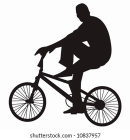 BMX Bicycle rider silhouette