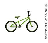 BMX bike flat design vector illustration isolated on white background. Modern City Bicycle or BMX Bike, Sport and Relaxation Concept, Flat Vector Illustration Design