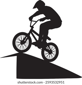 bmx bike silhouette vector illustration