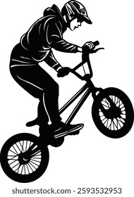 bmx bike silhouette vector illustration