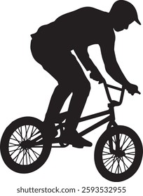 bmx bike silhouette vector illustration