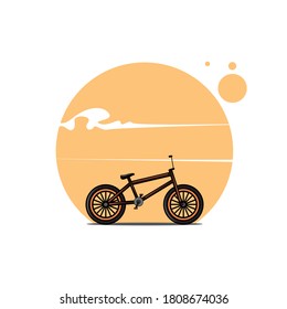 ilustración vectorial simple de la bicicleta bmx