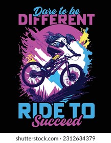 BMX Bike T-Shirt Design-Vektorvorlage