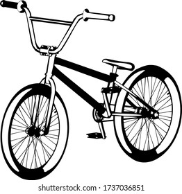 BMX bike vector. Isolated on white background.