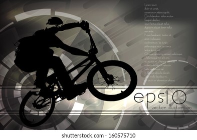 BMX biker. Vector