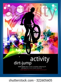 BMX biker. Vector