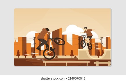 Bmx concept flat design illustration