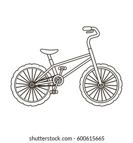 BMX Cyclist Bicyclist Athletes Sportsman. Bike for jumps and athletes.Different Bicycle single icon in outline style vector symbol stock illustration.