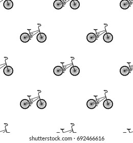 BMX Cyclist Bicyclist Athletes Sportsman. Bike for jumps and athletes.Different Bicycle single icon in black style vector symbol stock illustration.