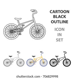 BMX Cyclist Bicyclist Athletes Sportsman. Bike for jumps and athletes.Different Bicycle single icon in cartoon style vector symbol stock illustration.