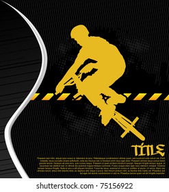 BMX cyclist template vector