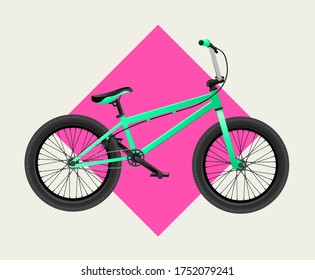 BMX Freestyle Bicycle vector green