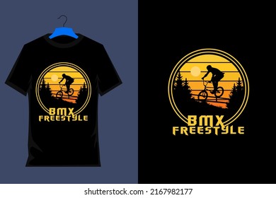 Bmx Freestyle Retro T Shirt Design