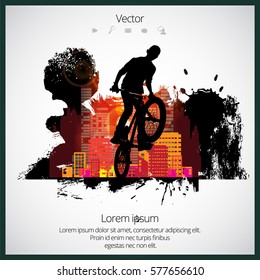 BMX freestyle. Sport background