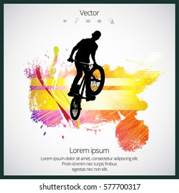 BMX freestyle. Sport background