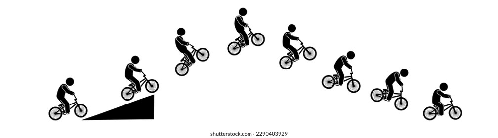 Bmx freestyle-Vektorgrafiken , Illustrationen