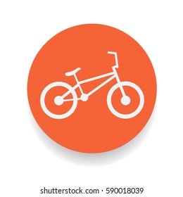 Bmx icon in circle. Vector illustration