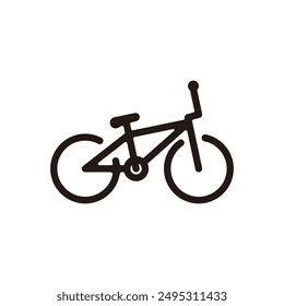 Icono BMX. Versión de silueta plana.