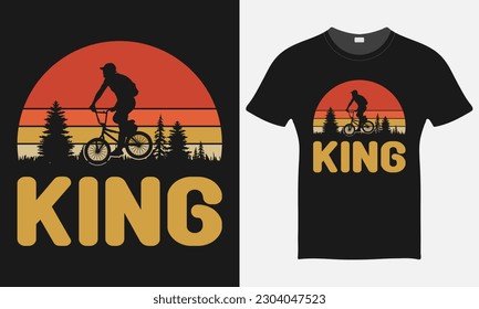 BMX King - BMX Bike Vector - BMX Bike T-shirt Design Template