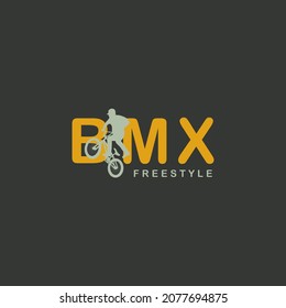 Bmx Logo. Freestyle Bmx. Vector Illustration Design Template