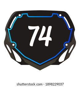 bmx number badge concept vector