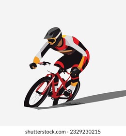 BMX racing vector flat minimalistic isolated