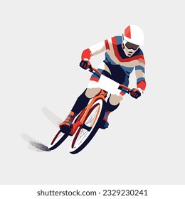 BMX racing vector flat minimalistic isolated