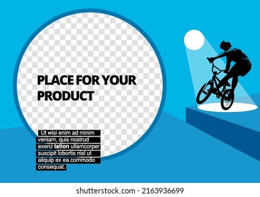 BMX rider on the abstract background, sport vector