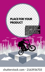 BMX rider on the abstract background, sport vector