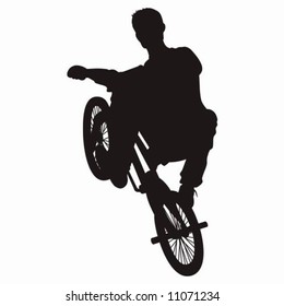 BMX rider silhouette