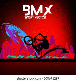 Bmx rider. Sport vector