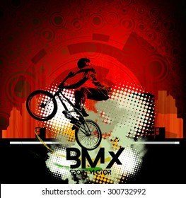 BMX rider. Vector 