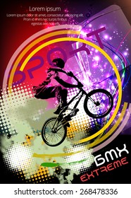 BMX rider. Vector design.
