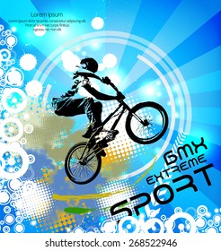 BMX rider. Vector design.
