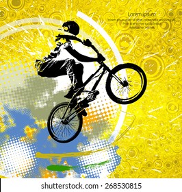 BMX rider. Vector design.