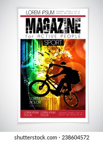 BMX sport cover, vector illustration 