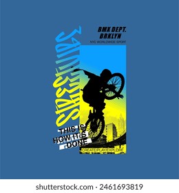 bmx street vibe vintage fashion vector