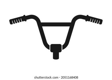 BMX Style Bike Handlebars In Vector Silhouette