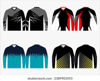 BMX Thrills Unleashed: 4-Pack Collection of High-Performance Jerseys - Ride in Style with Exclusive Designs for Extreme Adventures
