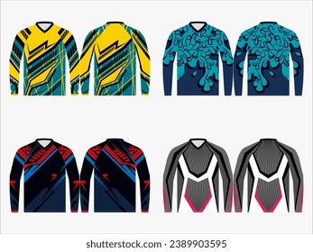 BMX Thrills Unleashed: 4-Pack Collection of High-Performance Jerseys - Ride in Style with Exclusive Designs for Extreme Adventures