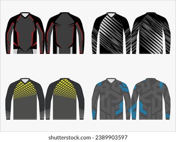 BMX Thrills Unleashed: 4-Pack Collection of High-Performance Jerseys - Ride in Style with Exclusive Designs for Extreme Adventures