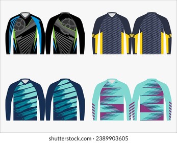 BMX Thrills Unleashed: 4-Pack Collection of High-Performance Jerseys - Ride in Style with Exclusive Designs for Extreme Adventures